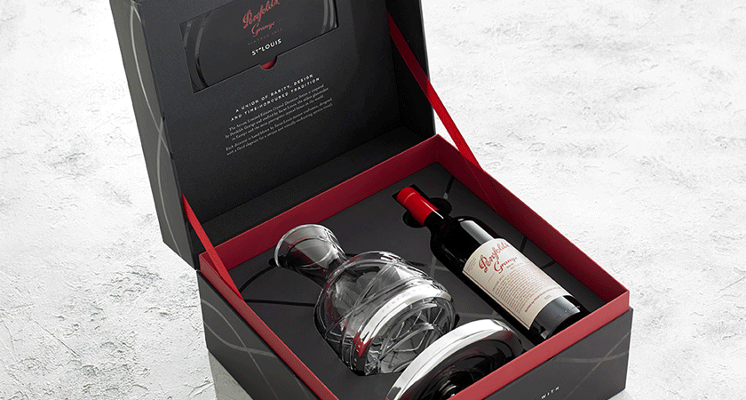 Saint Louis decanter in gift box with Grange bottle