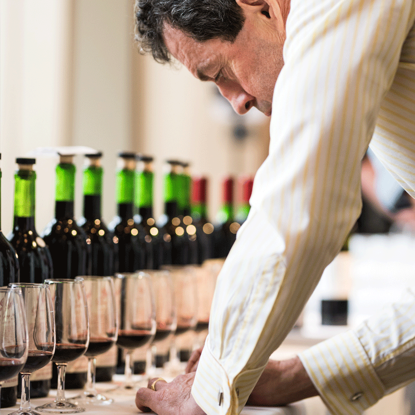Peter Gago assessing wine at a Re-corking Clinic