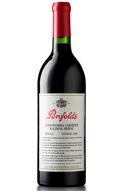 Penfolds 1980 Bin 80A Coonawarra Cabernet Kalimna Shiraz 1980