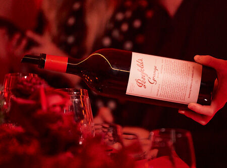 Penfolds Grange pouring at an event