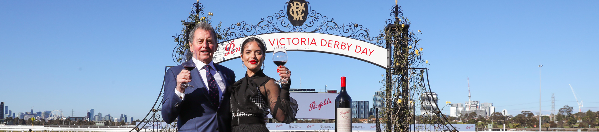 Olympia Valance toasts Penfolds Victoria Derby Day